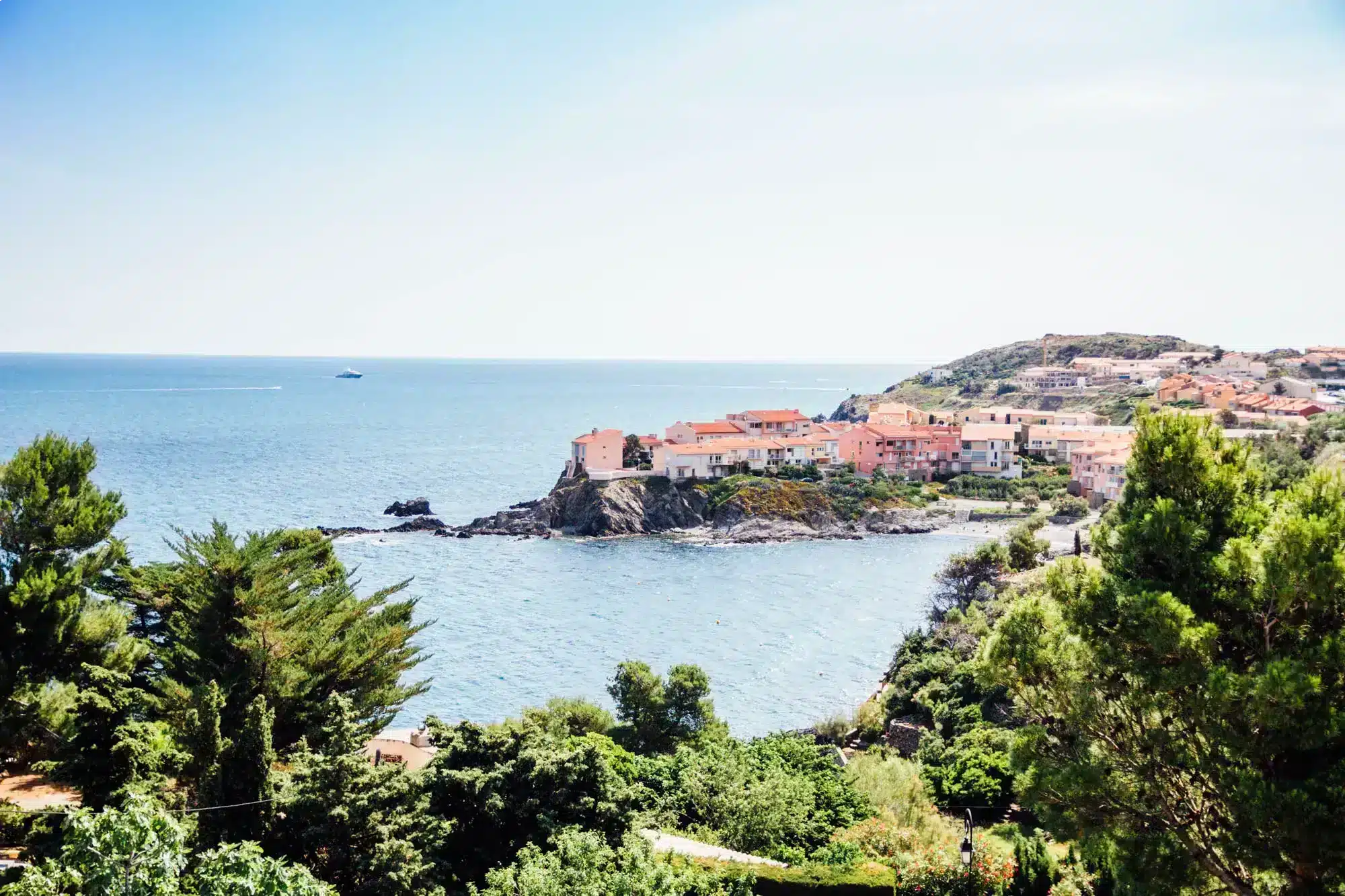 uitzicht op zee vanuit collioure