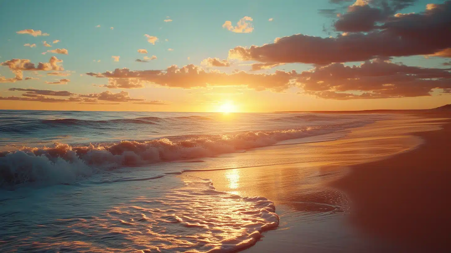 soleil couchant grande plage