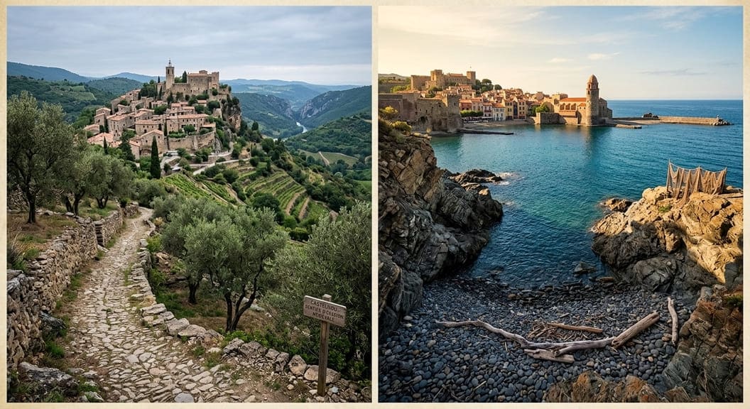 villages autour argeles castelnou collioure